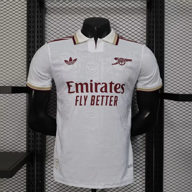 25.26 Arsenal Second Away White Jersey - Player Edition