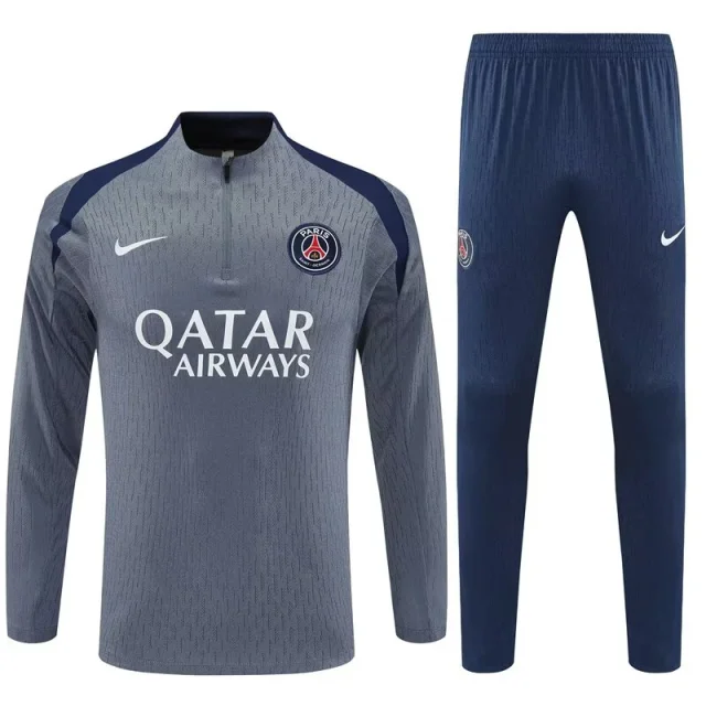 Paris Saint-Germain grey half-length kit 2025-26 season training jersey
