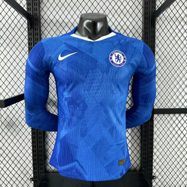 Chelsea 2025-26 Home Long Sleeve Shirt - Player Edition