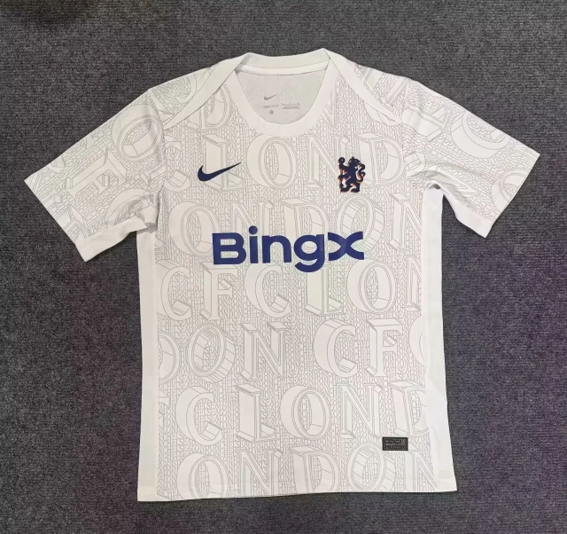 2025-26 Chelsea Pre-match White Jersey - Fan Edition