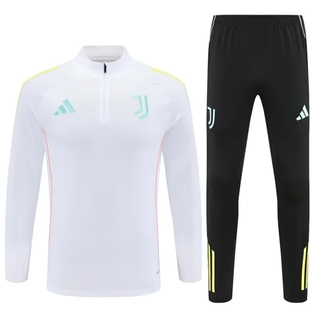 2025-26 Juventus white half-set training jersey