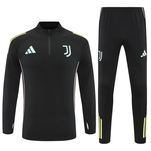 25-26 season Juventus black jersey - half-zip set