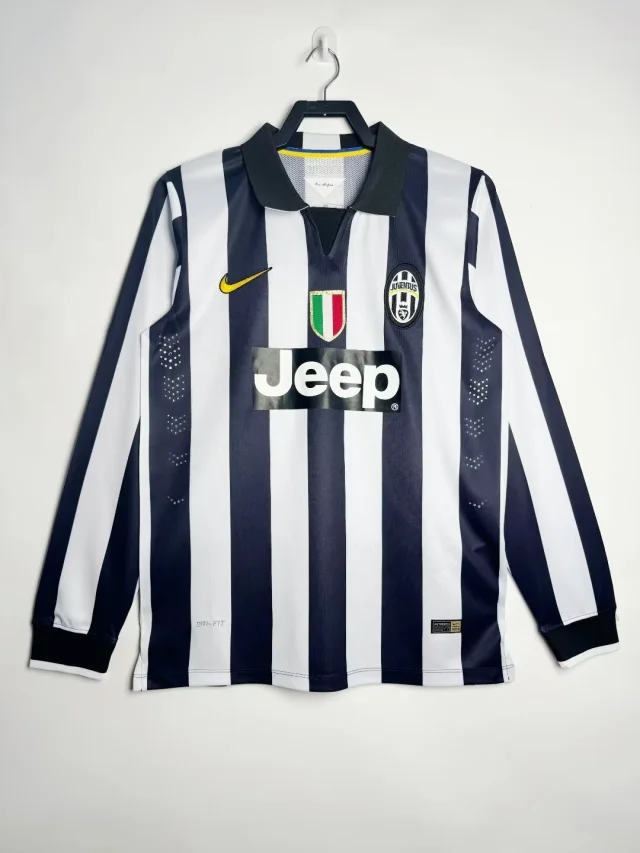 2014/15 Juventus Home Long Sleeve Shirt - Retro Edition