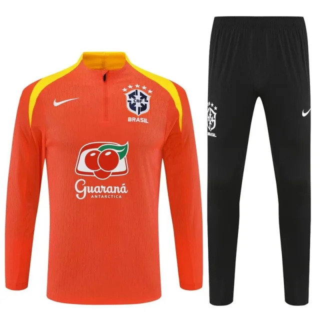 25-26 Brazil Orange Jersey - Half-Drawn Set