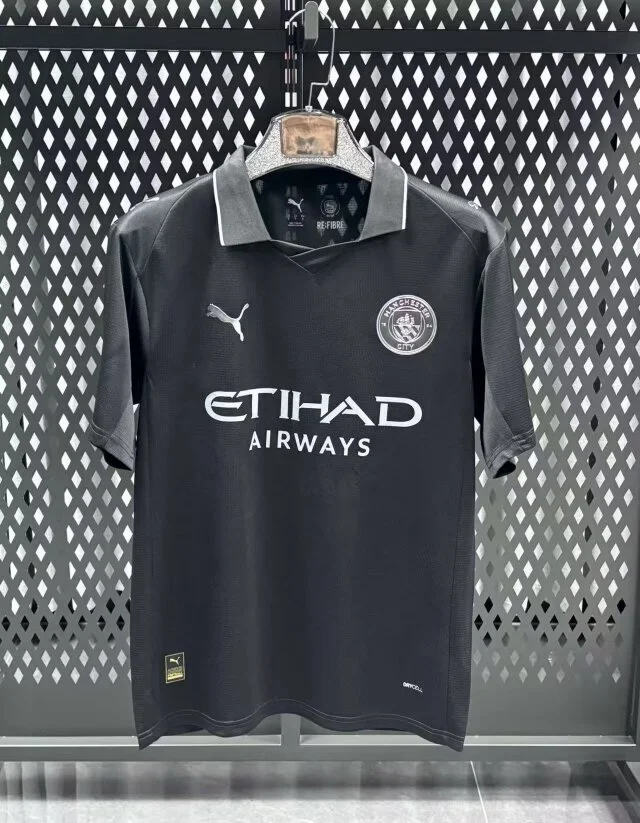 2025-26 Manchester City Away Black Jersey - Fan Edition