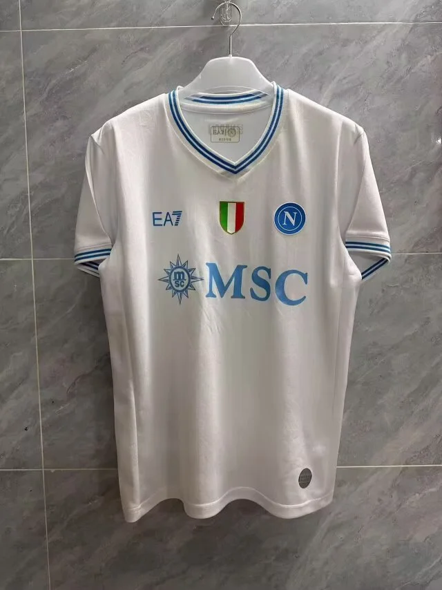 2025-26 Napoli Champions League Away White Jersey - Fan Edition