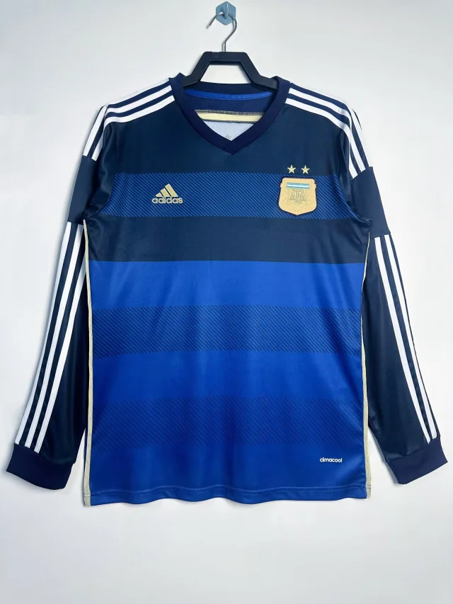2014 Argentina Away Long Sleeve Jersey - Retro Edition