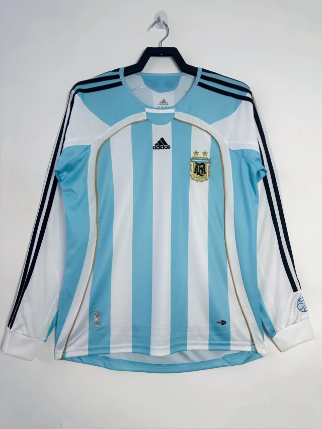 2006 Argentina Home Long Sleeve Jersey - Retro Edition