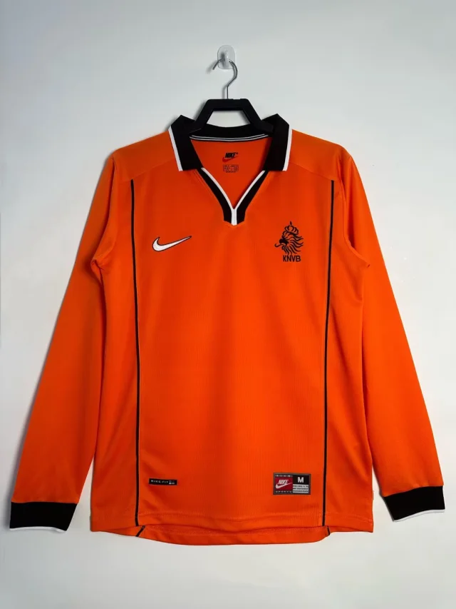 1998 Netherlands Home Long Sleeve Jersey - Retro Edition