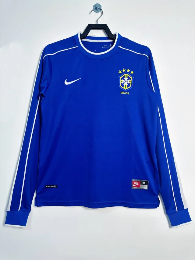 1998 Brazil Away Long Sleeve Jersey - Retro Edition
