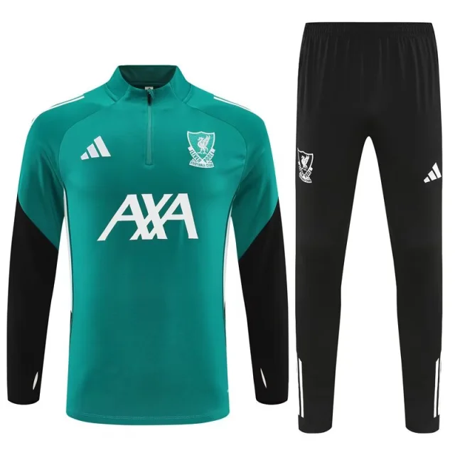 25-26 Liverpool Green Jersey - Half-Drawn Set