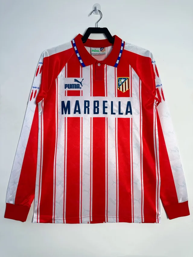 1994/95 Atletico Madrid Home Long Sleeve Shirt - Retro Edition
