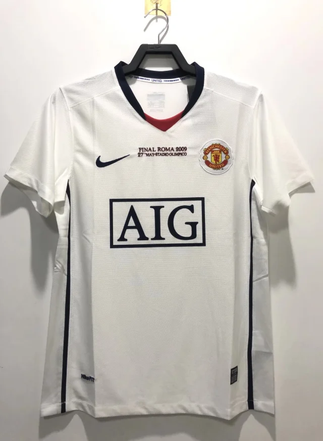 2008/09 Manchester United Away White Champions League - Retro Edition