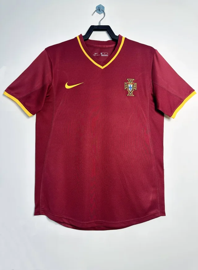 2000 Red Portugal Home Jersey - Retro Edition