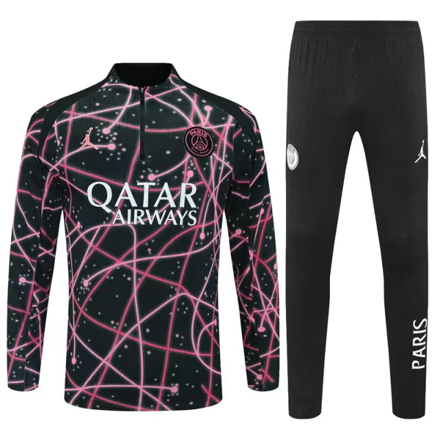 25-26 season Jordan Paris black and pink jersey - half-zip suit