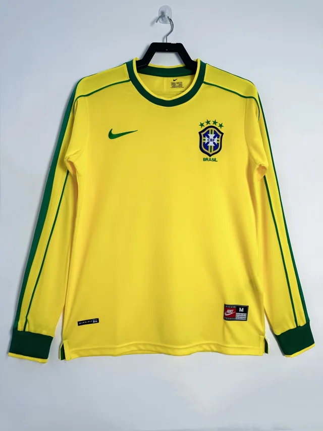 1998 Brazil Home Long Sleeve Jersey - Retro Edition