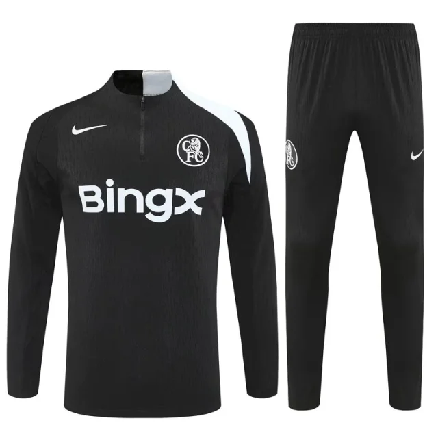 2025-26 Chelsea Black Shirt - Half Zip