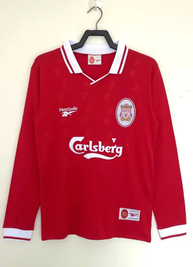 1996/97 Liverpool Home Long Sleeve Shirt - Retro Edition