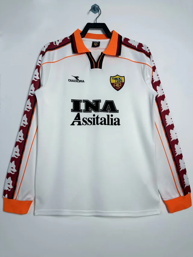 1998-99 Roma Away Long Sleeve Shirt - Retro Edition