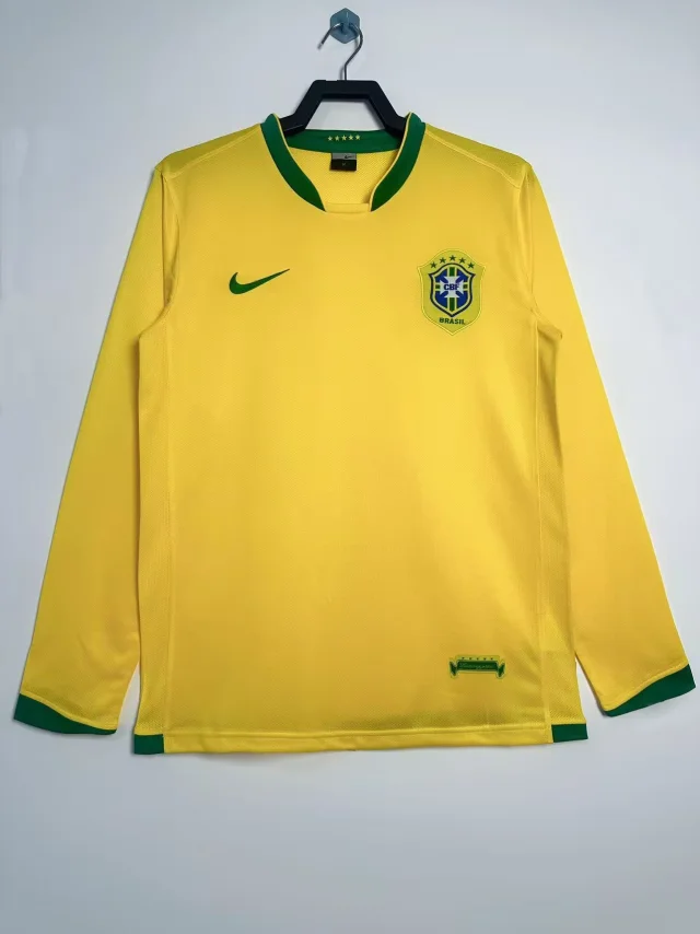 2006 Brazil Home Long Sleeve Jersey - Retro Edition