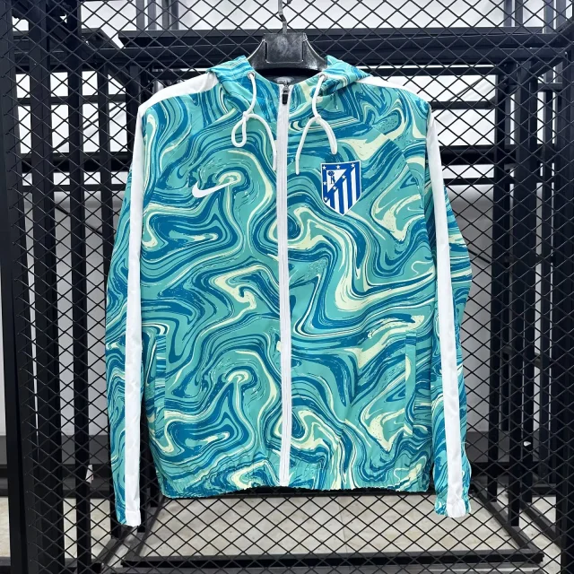 2025-26 Atlético Madrid Hooded Waterproof Jersey - Windbreaker Edition