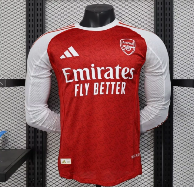2025-26 Arsenal Home Long Sleeve Jersey - Player Edition