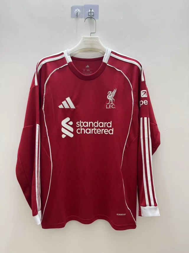 2026-27 Liverpool Home Long-Sleeve Kit - Fan Edition