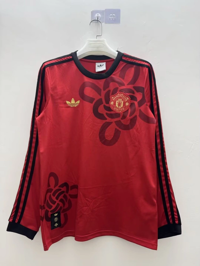 2026-27 Manchester United Retro Long-Sleeve Jersey - Fan Edition