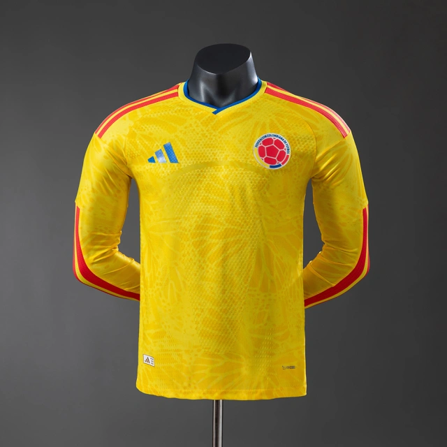 2026-2027 Colombia World Cup Home Long-Sleeve Player Version Jersey