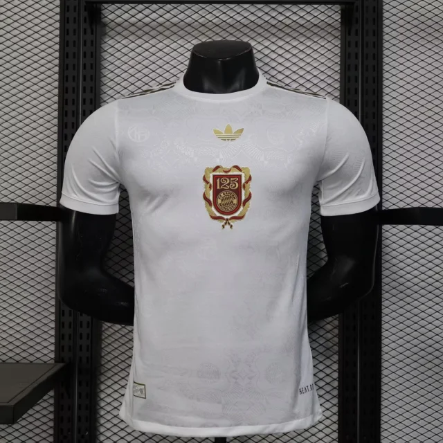 2025-26 New Season Bayern 125th Anniversary Edition White Jersey - Player Edition