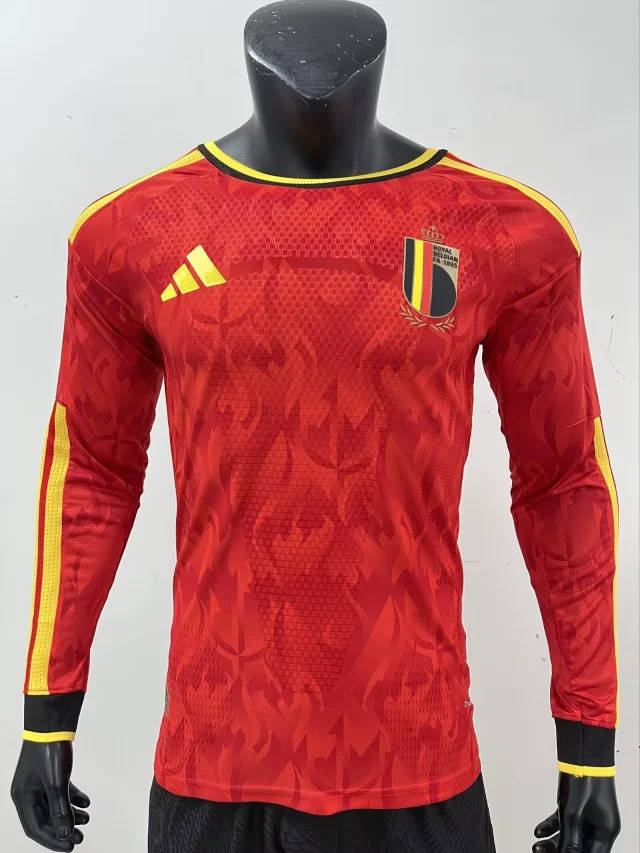 2026-2027 Belgium World Cup Home Long-Sleeve Player Jersey