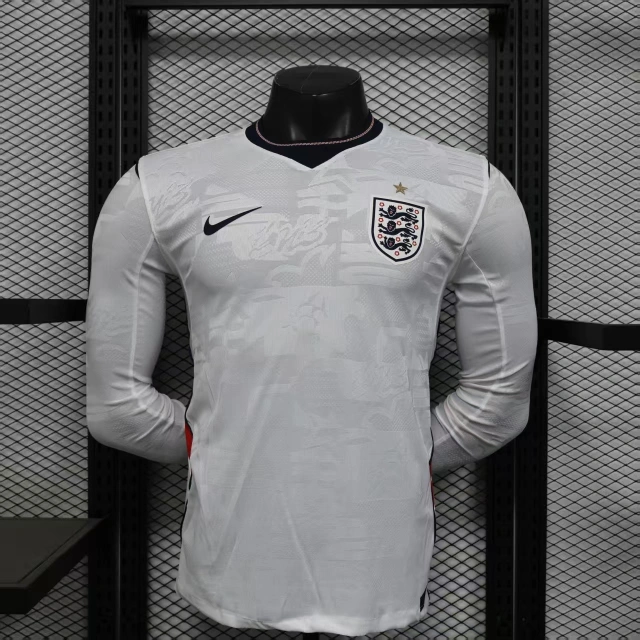 2026-2027 England World Cup Home Long-Sleeve Player Jersey