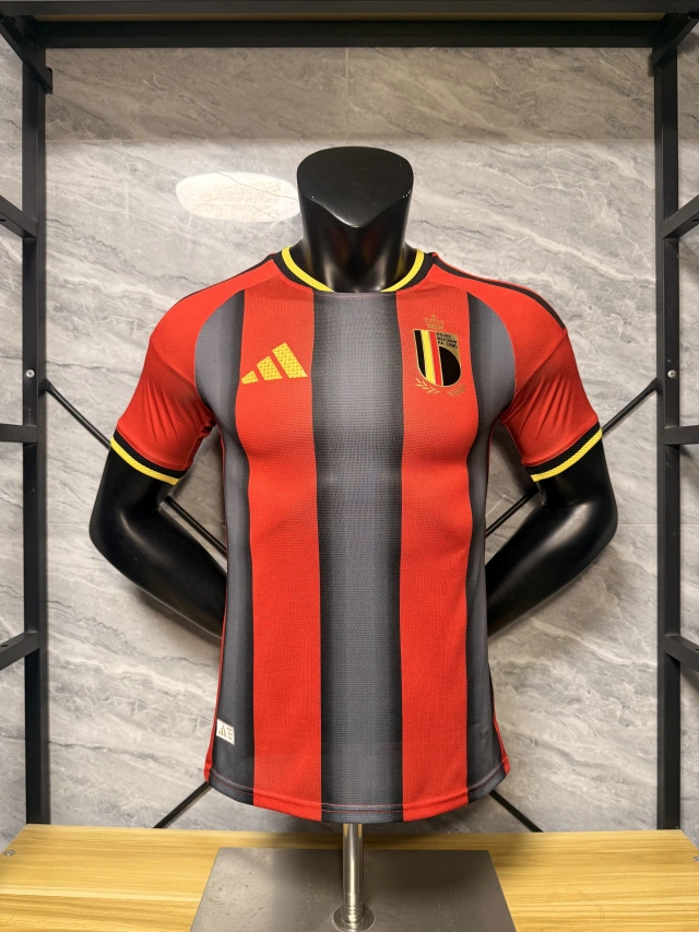 Player Edition 26-27 Belgium Special Edition Red and Black Striped Jersey