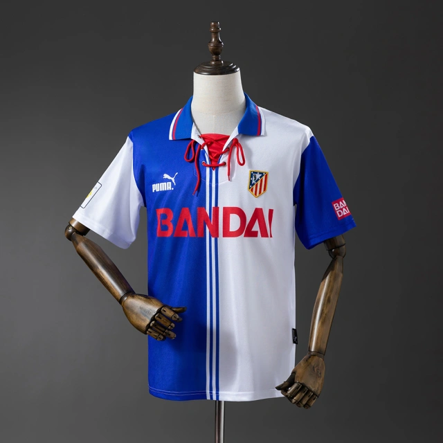 1996 - 97 Atlético Madrid Away Sky Blue Kit - Retro Edition