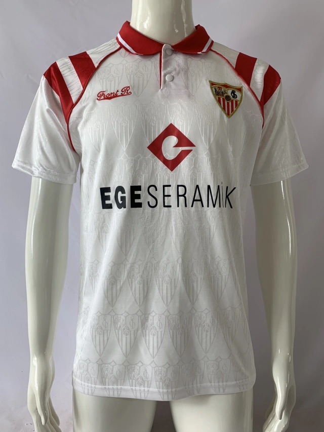 92-93 Sevilla Home Jersey with Advertising Retro Edition
