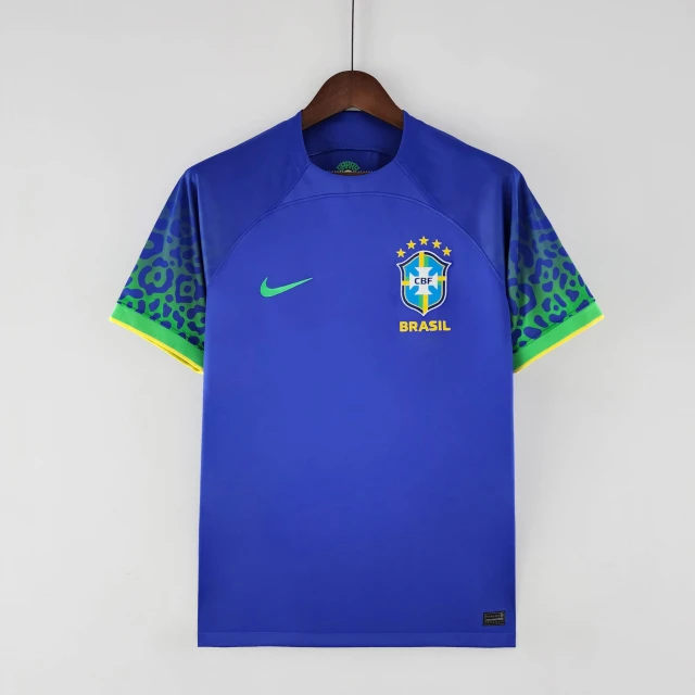 2022 World Cup Brazil Away Soccer Jersey Retro Edition