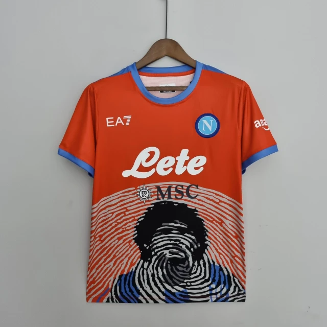Napoli Soccer Commemorative Edition Red Jersey 2021/2022 Retro Edition