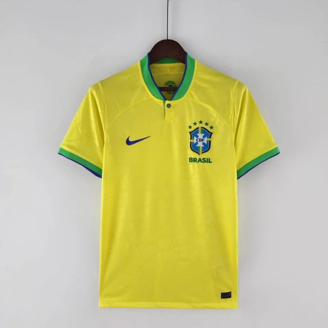2022 World Cup Brazil Home Soccer Jersey  Retro Edition