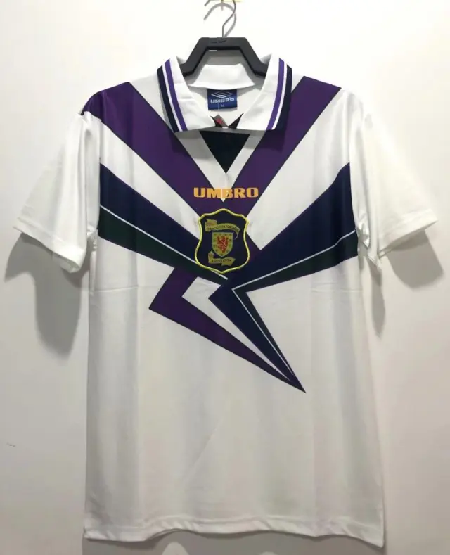 1994-96 Scotland Away White Jersey Retro Edition