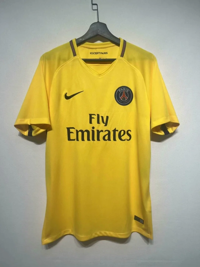 2017-2018 Paris Saint-Germain Yellow Jersey Retro Edition