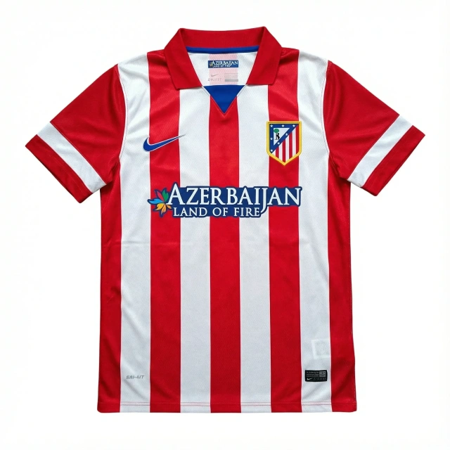 13-14 Atletico Madrid Home Jersey - Retro Version