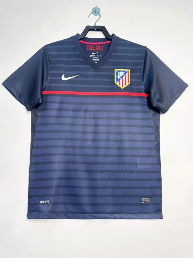 2011-12 Atlético Madrid Away Sky Blue Kit Retro Edition
