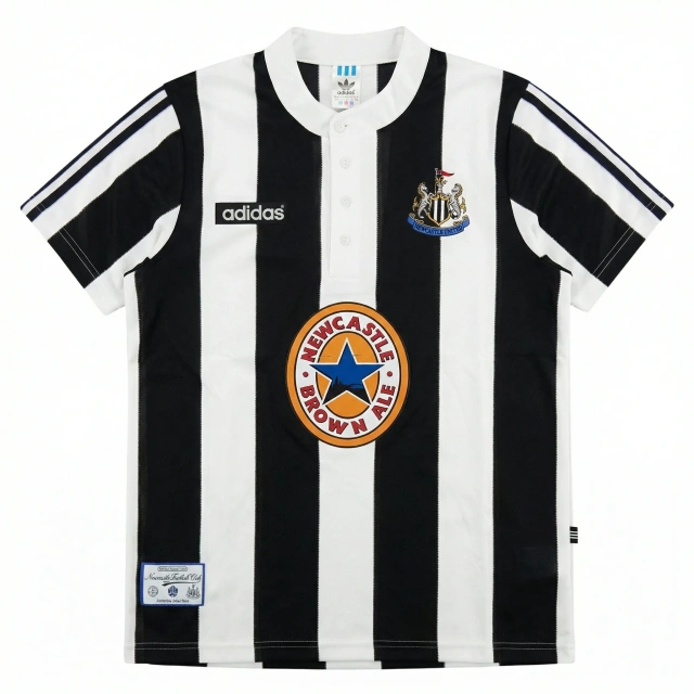 1995-97 Newcastle United Home Black and White jersey Retro Edition