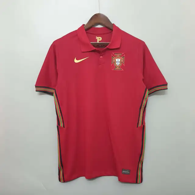 2021 portugal football jersey red home Retro Edition