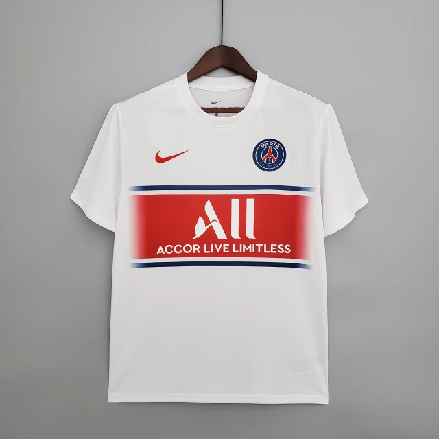 2021/2022 Psg Paris Saint-Germain  Wear Red And White Retro Edition