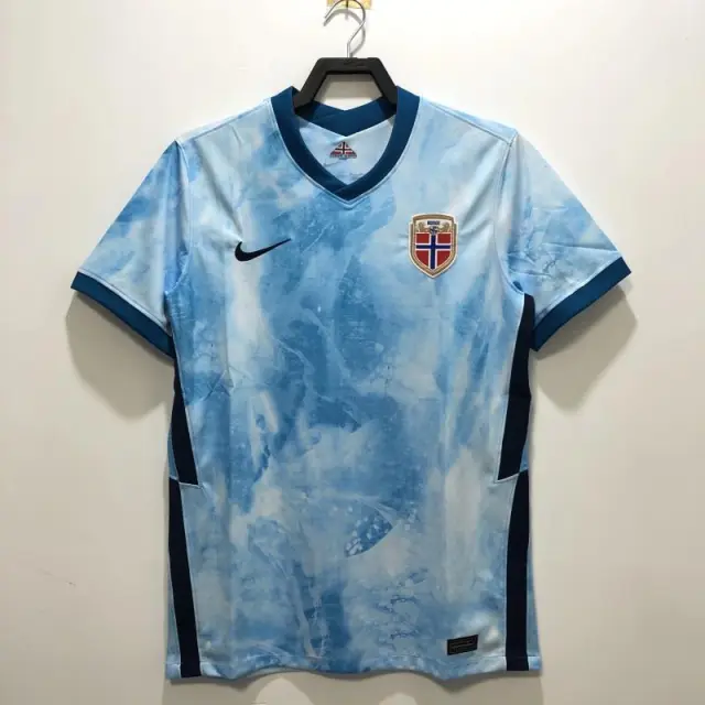 2020-21 Norway Away Blue Jersey Retro Edition