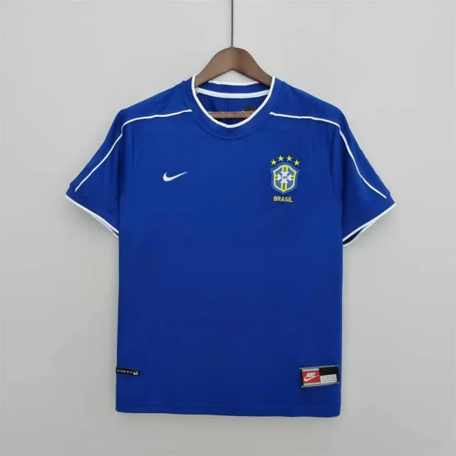 1998 Retro Brazil Away Football Jersey