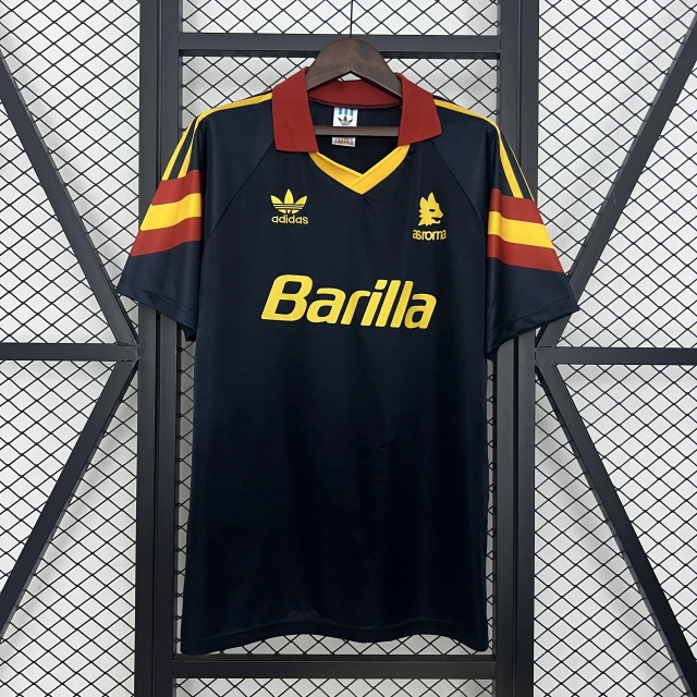 91-92 Roma Third Away Jersey - Retro Version