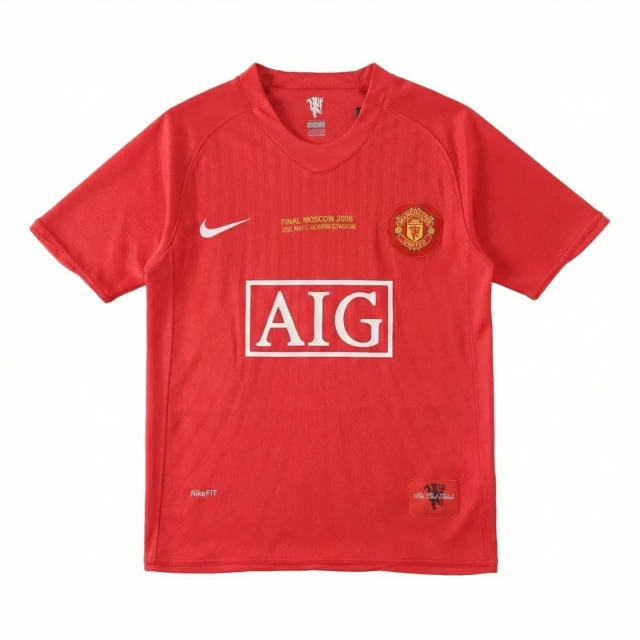 08 Manchester United Home Champions League Jersey - Retro Edition