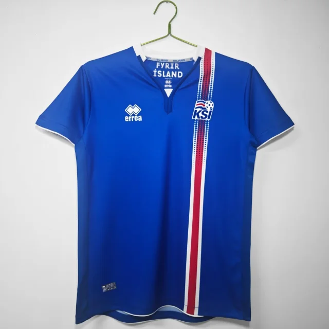 16-17 Iceland Blue Home Jersey - Retro Version